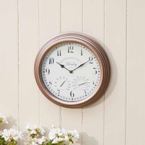 Smart Henley Wall Clock & Thermometer 12"