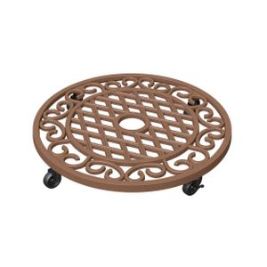 Panacea 17" Heavy Weigh Cast Iron Lattice & Scroll Plant Caddy