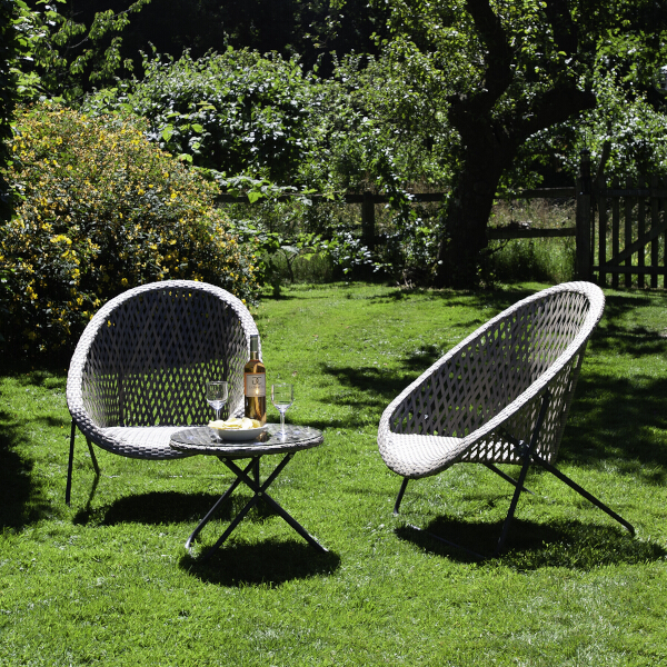 Faux Rattan Folding Lounge Set - Coolings Garden Centre