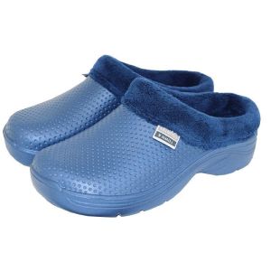 Town & Country Fleecy Cloggies Navy - Size 6