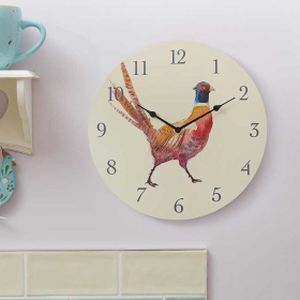 Smart Pheasant Clock 12"