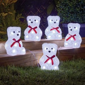 Smart Inlit Ice Polar Bears Set Of 5